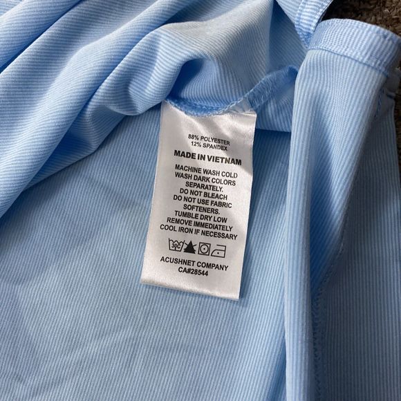 FootJoy Medium The Pearl Club Blue Gray Golfers Athletic FJ Polo Shirt - Picture 6 of 9